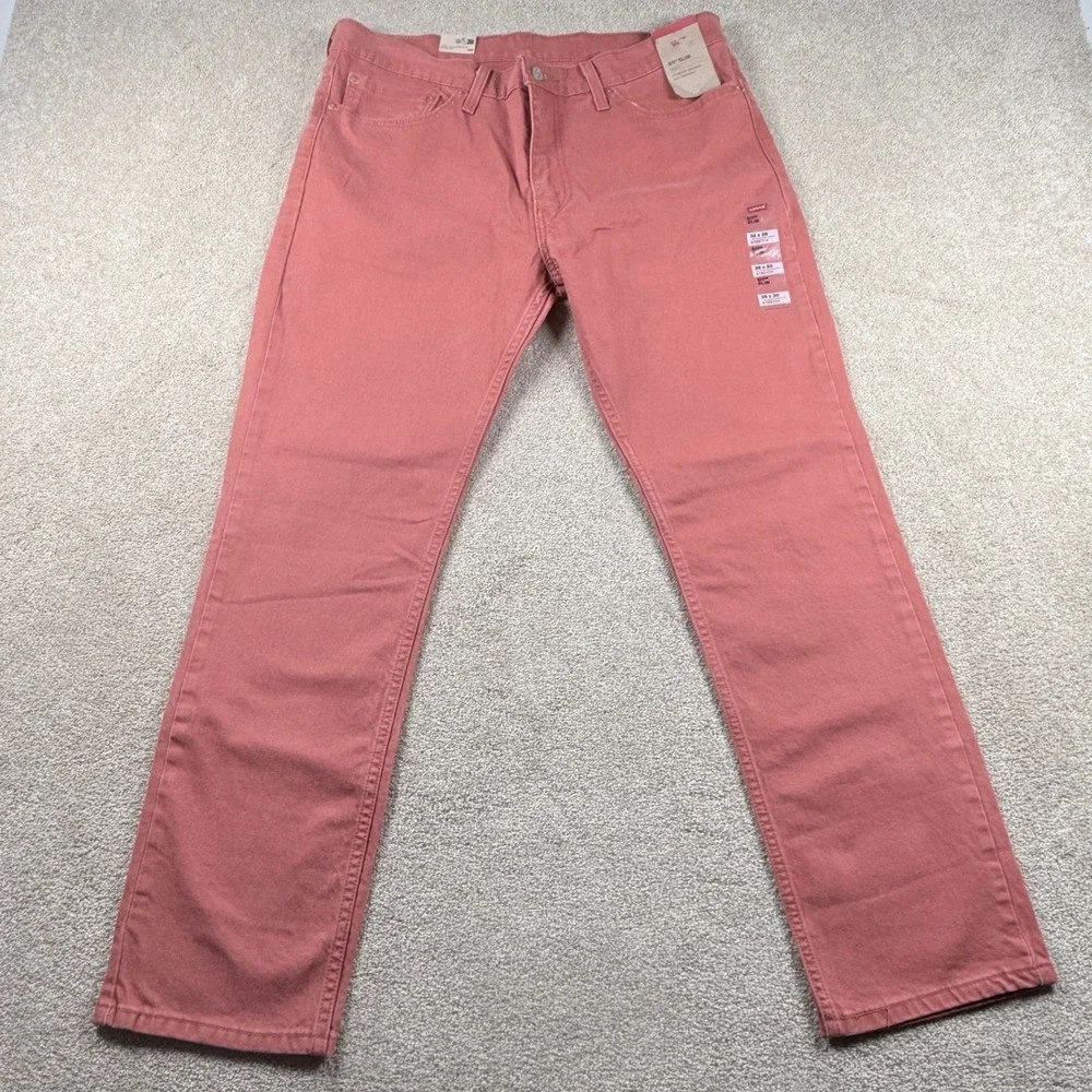 Levi's 511 Slim Jeans Mens 36x30 Pink NWT Stretch Denim Pants 04511-6090